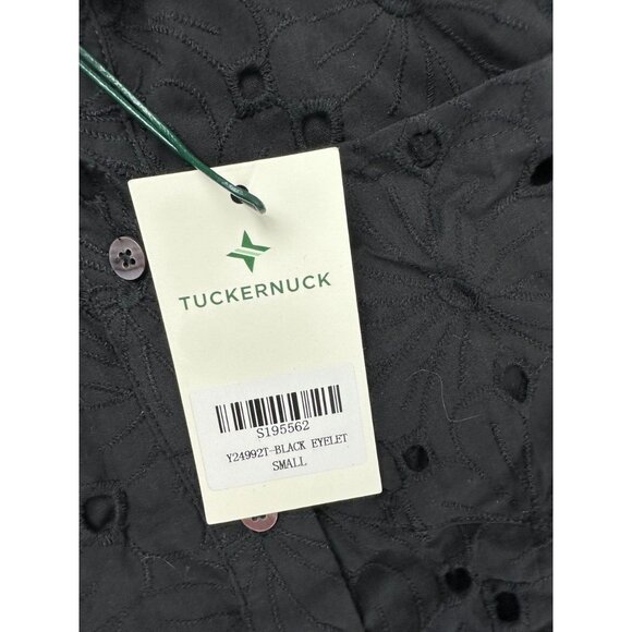 NWT Tuckernuck Black Floral Eyelet Sleeveless Callahan Small - Picture 6 of 11